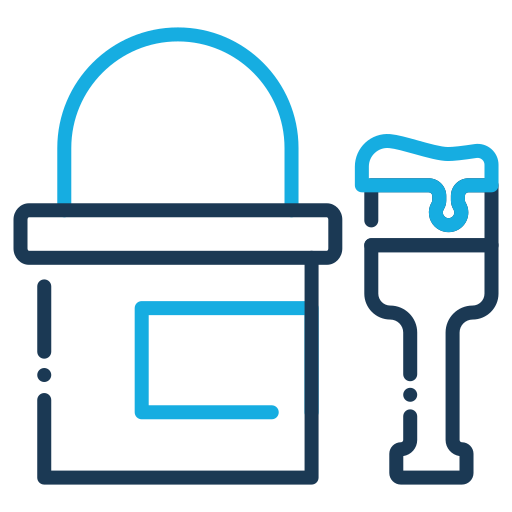 Building, construction, industry, paint brush icon